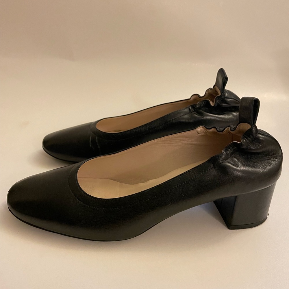 Everlane The Day Heel black leather pump 8.5